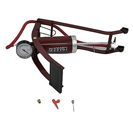 Basınç Göstergeli Ayak Pompası, Araba, Bisiklet ve Motosiklet Lastik Şişirme Pompası