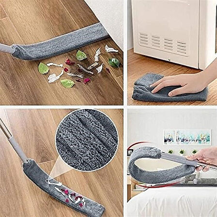 Teleskopik Saplı 3’lü Mop Seti Toz Alma ve Çok Fonksiyonlu Temizlik Aparatı