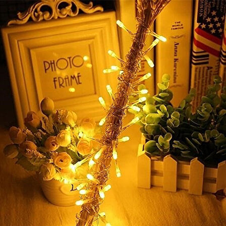 10 Metre 100 Ledli 8 Fonksiyonlu Dekoratif Led Işık – Sarı