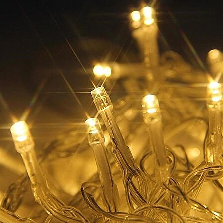 10 Metre 100 Ledli 8 Fonksiyonlu Dekoratif Led Işık – Sarı
