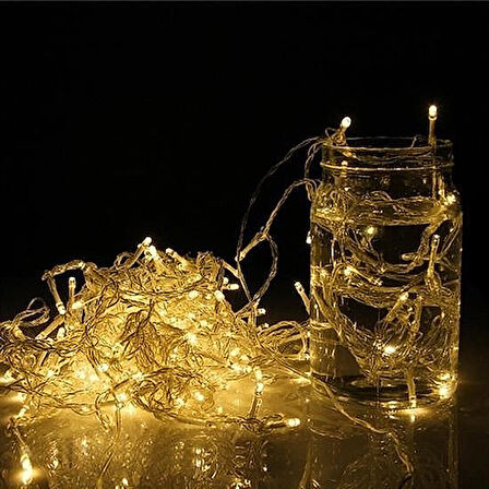 10 Metre 100 Ledli 8 Fonksiyonlu Dekoratif Led Işık – Sarı