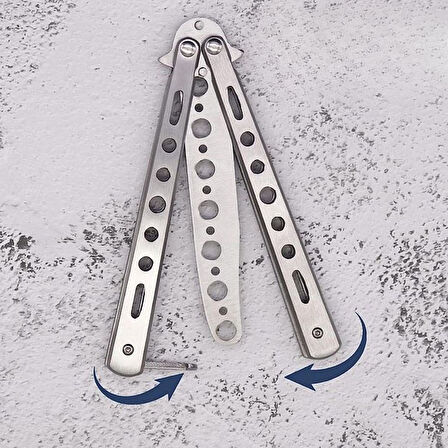 Paslanmaz Çelik Katlanabilir Kelebek Tarak Gri (Saç Sakal Bıyık Şekillendirici)