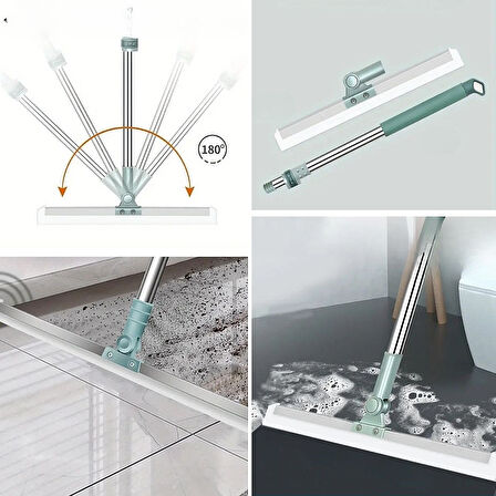 Teleskopik Oynar Başlıklı Cam ve Zemin Silme Aparatı Çekçek