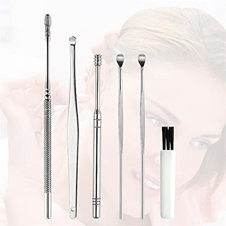 6 Parça Paslanmaz Çelik Kulak Temizleme Seti (Balmumu Çıkarma ve Bakım Aparatı)