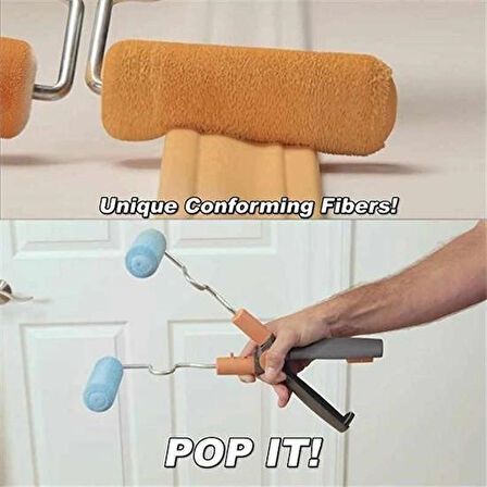 Damlatmaz Nano Süngerli Çift Taraflı Silindirik Boya Rulosu Köşe ve Düz Zemin