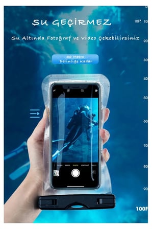 Tüm Telefonlarla Uyumlu Su Geçirmez Kılıf Askılı Telefon Kılıfı