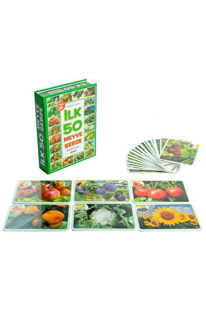 4'lü Eğitim Seti - Ilk 50 Sözcük, Meyveler, Hayvanlar Ve Bebeğimin Zeka Kartları Eğitici Oyun Kart