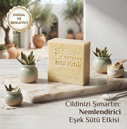 Şifaver  Doğal El Yapımı Eşek Sütlü Nemlendirici El, Yüz Ve Cilt Bakım Sabunu 125 Gr