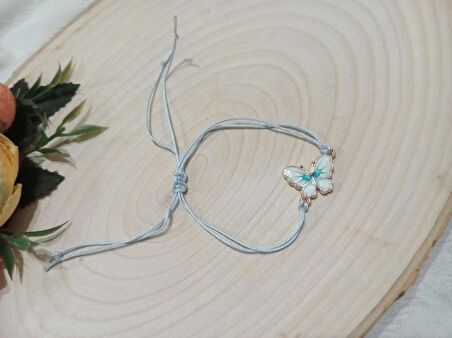 MODERN ŞIK BEYAZ KELEBEK BİLEKLİK VEYA HALHAL