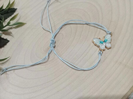 MODERN ŞIK BEYAZ KELEBEK BİLEKLİK VEYA HALHAL