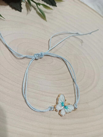 MODERN ŞIK BEYAZ KELEBEK BİLEKLİK VEYA HALHAL