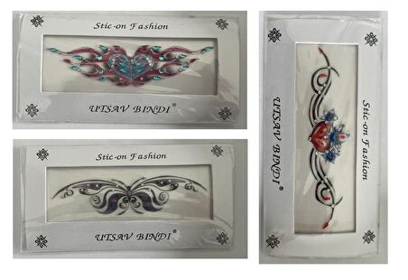 Taşlı Yapıştırma Dövme 3 Adet Birden Set8