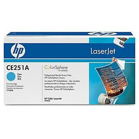 HP CE251A (504A) Mavi Cyan Orjinal Toner CP3525 / CM3530