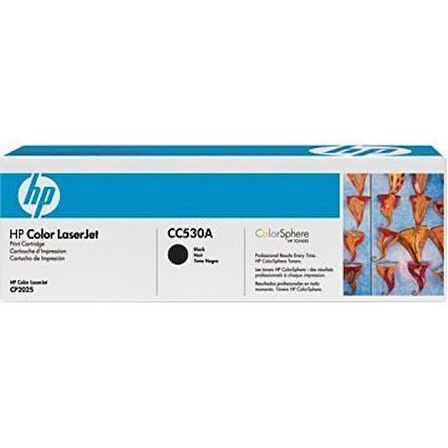 HP CC530A (304A) Siyah Black Orjinal Toner LaserJet CP2025n KUTU HASARLI