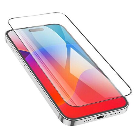 Coofbe HD Full Screen Tempered 25 Adet Set İphone 15 Pro Max Ekran Koruyucu Full Kaplama Darbe Emici