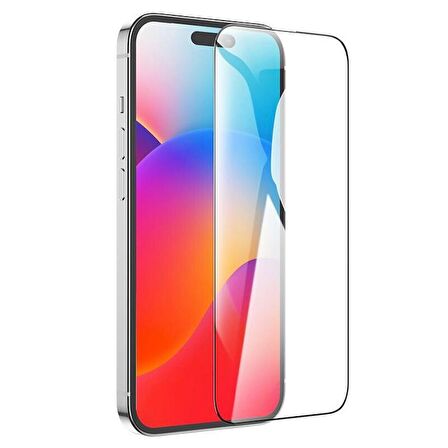 Coofbe HD Full Screen Tempered 25 Adet Set İphone 15 Pro Max Ekran Koruyucu Full Kaplama Darbe Emici