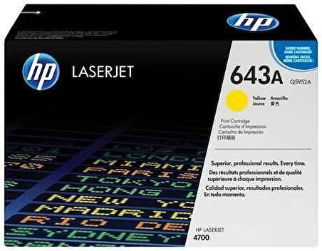 HP Q5952A (643A) Sarı Orjinal Toner - LaserJet 4700 (T10138)