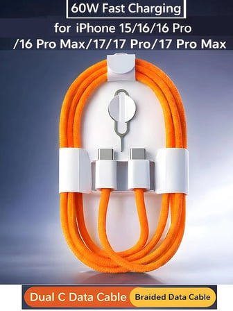 İphone 15-16-17 Pro Max Plus Uyumlu Type-c Hasır Yeni Nesil Hızlı Şarj Kablosu