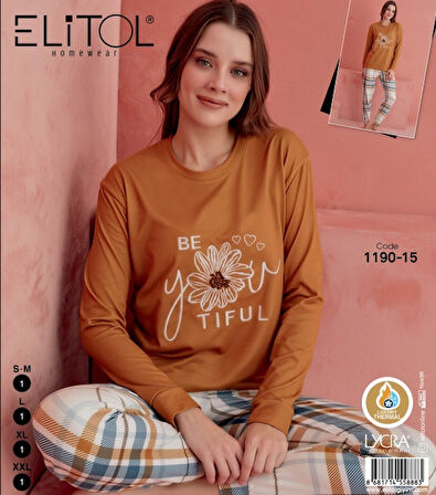 Elitol 1190-15 Termal Bayan Pijama Takımı