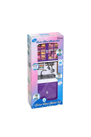 Karlar Ülkesi Lavabo Oyun Seti Oyuncak Mutfak Seti Lavabo seti Evcilik Seti Frozen Mutfak Seti