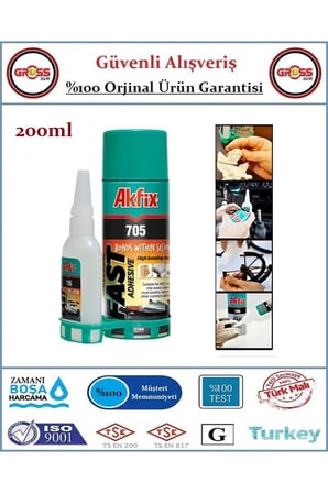 705 Profesyonel Hızlı Yapıştırıcı - Orjinal Ürün - 200ML
