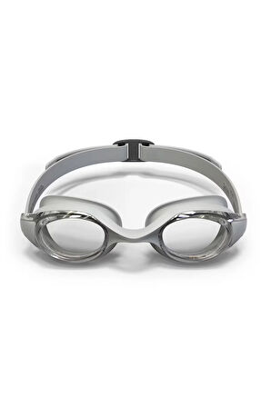 Standart Yüzücü Gözlüğü + Lens Temizleme Spreyi & Bez – Anti-Fog, Su Geçirmez, Gri Renk