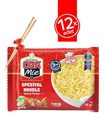 Oba Mie Spesiyal Çeşnili Noodle 12'li