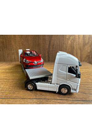 Volvo Tır Metal Başlıklı Araba Taşıyan Tır Araba Diecast Araba Ve Tır Ikili Set Herhangi Bir Araba