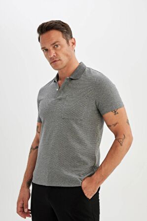 DeFacto Slim Fit Kısa Kollu Polo Tişört D0031AX24SMGR210