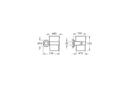 VitrA Ilia A44383 Diş Fırçalığı, Krom