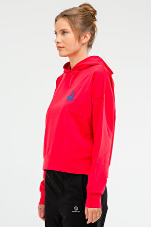 Speedlife Pembe Regular Pamuklu Kapüşonlu Kadın Sweatshirt SC0957 | XXL