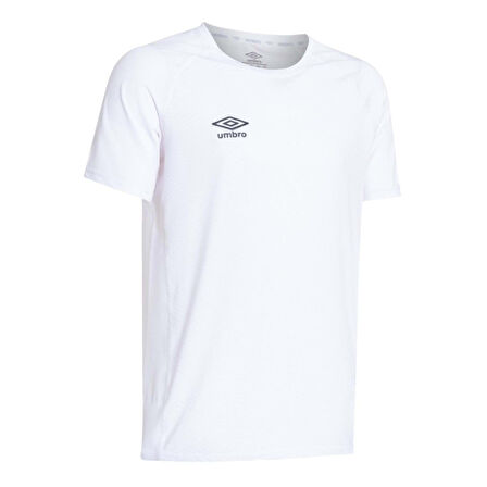 Umbro  Erkek Siyah Solo Training bisiklet Yaka Tişört TF-0167- Beyaz