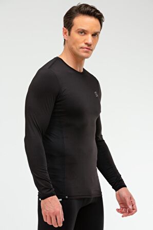 Speedlife Siyah Slim Fit Likralı Bisiklet Yaka Erkek Spor Body XC2234 | M