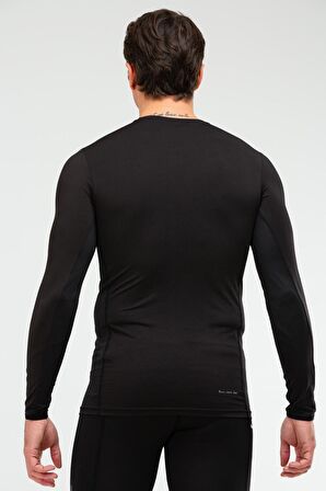 Speedlife Siyah Slim Fit Likralı Bisiklet Yaka Erkek Spor Body XC2234 | XXL