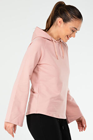 Speedlife Orkide Regular Pamuklu Kapüşonlu Kadın Sweatshirt SC1176 | XL