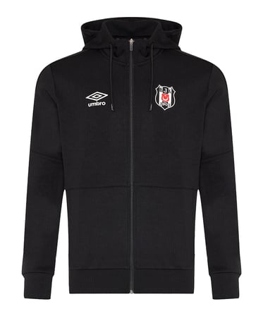 Beşiktaş S.K. Bjk Umbro 25/26 Erkek Fermuarlı Kapüşonlu Sweatshirt