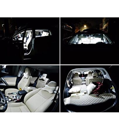 10 Adet Sofit Led Aydınlatma Tavan Plaka Oto İç Aydınlatma Süper Güçlü Beyaz Işık 39mm