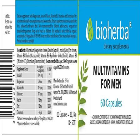 BİOHERBA MULTIVITAMINS FOR MEN 60 capsules