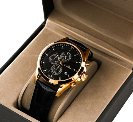 Cortebert Safir Cam Siyah Kadran Erkek Kol Saati