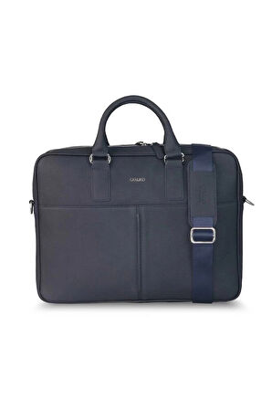 Guard Lacivert  Laptop Girişli Hakiki Deri Evrak Çantası