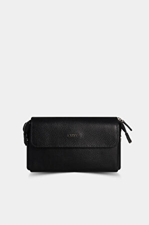 Guard Siyah Patlı Deri El Çantası