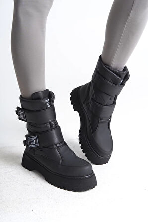 ELISA Cırt Cırtlı  Paraşüt KumaşKadın Bot CST - Siyah