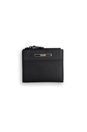 Guard  Küçük Boy Siyah Bozuk Paralıklı Hakiki Deri Kadın Cüzdanı