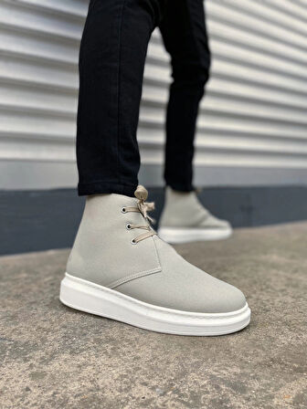 JY207 Oslo Bağcıklı Ortopedik Taban Süet Erkek Spor Bot SBT - Gri