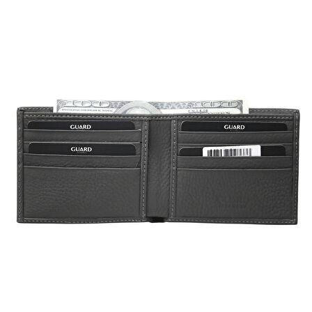 Guard Antrasit guti Mat Klasik Deri Erkek Cüzdanı