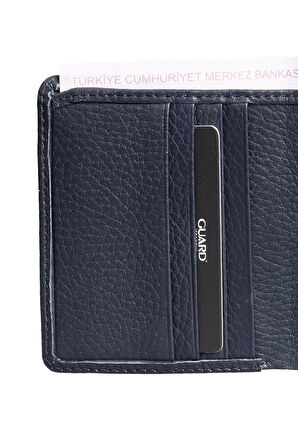 Guard Lacivert  Minimal Spor Deri Erkek Cüzdanı