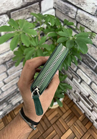 Guard Yeşil Safiano Fermuarlı Portföy Cüzdan