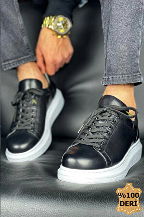 MN257 - DBT Estrella Deri Erkek Ayakkabı SIYAH