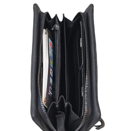 Guard Siyah Guti Mat El Pörtföyü Cüzdan