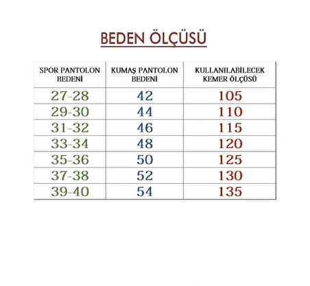 3.5 CM DÜZ KLASİK KEMER